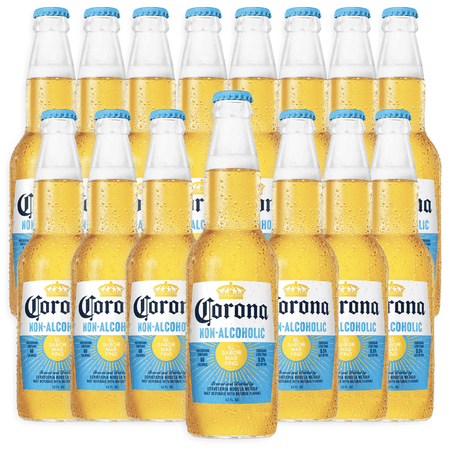 Corona Non-Alcoholic Malt Beverage - 12oz Bottle Mexican Import Brew, Low Carb (17.5g), Low Calorie (60) - Refreshing N/A Beer for Any Occasion
