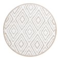thumbnail image 2 of Unique Loom Hermitage Collection Area Rug - Loggias (4' Round Snow White/Beige), 2 of 6