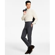 Tallia Men's Slim Fit Stretch Suit Dress Pants Grey Brown Pinstripe 32 x 30