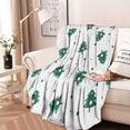 thumbnail image 2 of White Christmas Tree Pattern Round Blanket,Comfortable Soft Flannel Throw Blanket,All Season,Warm Lightweight Blankets for Sofa Bed Couch Living Room Chair 47"x47", 2 of 5