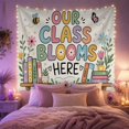 thumbnail image 2 of Class Blooms Here with Bubble Letter Rows Words, Inspirational Illustration for Quote Lovers, Typography Wall Art, Valentine'S Day Gift, Tapestry Wall Hanging for Bedroom and Dorm, 2 of 7