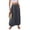 Grey, variant on LOVZFMLL Maxi Skirts for Women Drawstring Elastic Waist Long Skirts with Pockets Casual Solid Beach Vacation Clothes White S