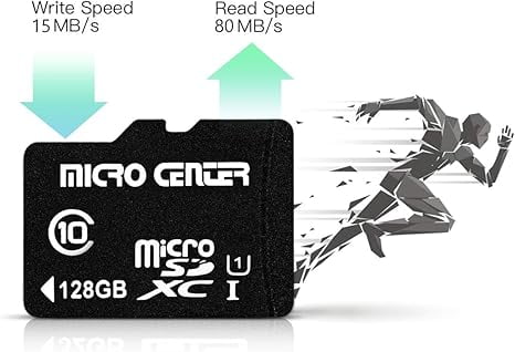Micro Center 32GB Class 10 MicroSDHC Flash Memory Card with Adapter for Mobile Device Storage Phone, Tablet, Drone & Full HD Video Recording - 80MB/s UHS-I, C10, U1