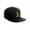 Black, variant on Classic Snapback Hat Old English Font Alphabet A to Z Flat Bill Visor Cap, Black Hat, Gold C