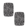 thumbnail image 2 of FOR U DESIGNS Zebra Grey Pattern Stool Covers Rectangle 2 pcs Stretch Saddle Bar Stool Slipcover Anti-Dust Bench Seat Protector Vanity Stool Cover for Kitchen Counter, 2 of 9