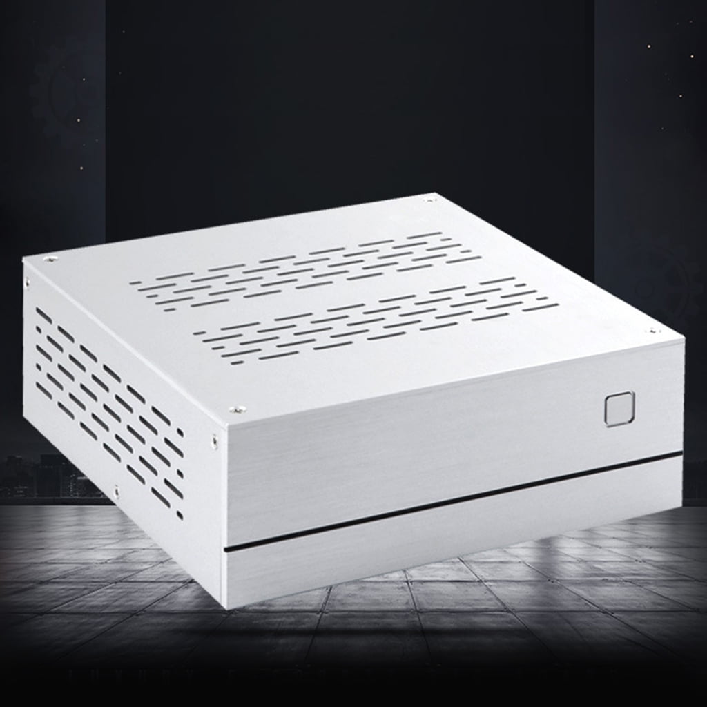 HESITONE B01 Desktop PC Enclosure Mini ITX Chassis for Case Cover Aluminum/Glass Durable