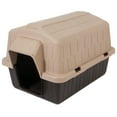 thumbnail image 4 of Aspen Pet Barnhome III, Plastic Outdoor Dog House, Durable, Black & Beige, Extra Small, for Pets up to 15 lbs, 26.50" x 18" x 16.50", 4 of 8