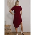 thumbnail image 3 of SIEANE Womens Casual Dress Criss Cross V Neck Short Sleeve Summer Dress, 3 of 6