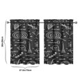 thumbnail image 4 of Vintage Kitchen Food Cooking Chef Tier Cafe Curtains for Bathroom Living RV Rod Pocket Window Drapes 36 Inch 2 Panels Set 28"x36" 2 Panels Window Treatment Tiers, 4 of 4
