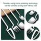thumbnail image 5 of Kearding Juego de cubiertos lavables de acero inoxidable, tenedores, vajilla, accesorios de cocina, pasteles, viajes, Camping, fiestas, Mostrada Plata, 5 of 6