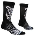 thumbnail image 5 of ODD SOX – White Bengal Tiger Animal Novelty Crew Socks – Unisex Size Large – Comfy Cotton Blend –, 5 of 6