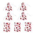 thumbnail image 5 of WRISTBIQUE 50Pcs Valentines Day Heart Bag Drawstring Red Mesh Pouches for Jewelry Candy Packaging, 5 of 8