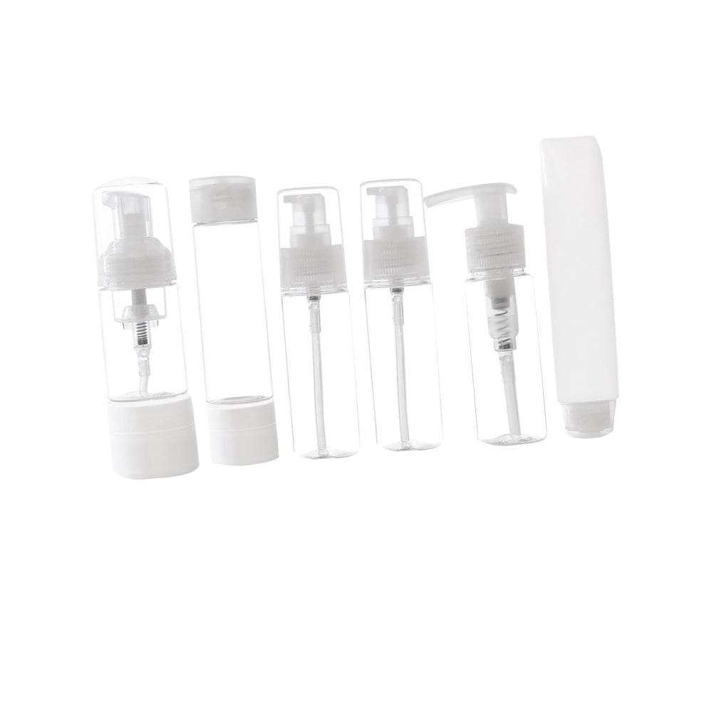 WORGEOUS Leak-Proof High Borosilicate Glass Storage Tank with Press Pump, Travel Bottles for Safe Liquid Storage