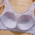 thumbnail image 3 of ALLLIST Womens Underwear Lace Push up No Wire Bras Soft Plian Purple Full-Figure Women Lingerie Size 40/90C, 3 of 4