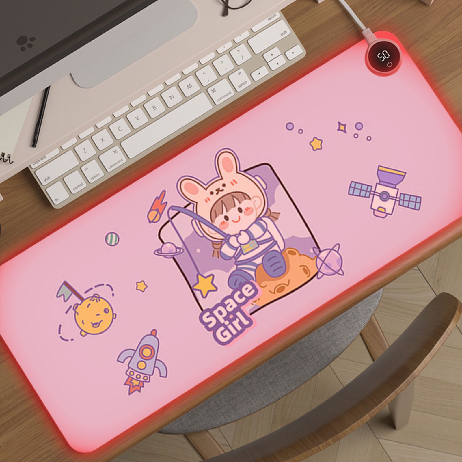 Heating Mouse Pad, Large Heating Table Pad, Office Computer Desktop Heating Pad, Convenient for Daily Use, Comfortable and Warm(A)