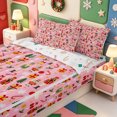 thumbnail image 3 of Manfei Winter Holiday Zipper Twin Comforter Sets with Fitted Sheet and 2 Pillowcases,Elegant Christmas Animals Zipper Bedding Set,Xmas Reversible,4 Pieces, 3 of 7