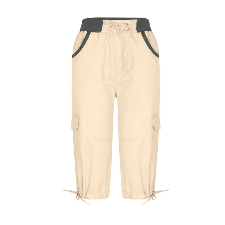 Capri Pants for Women Workout Cargo Pants 3/4 Length Summer Casual