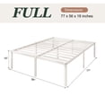 thumbnail image 7 of Amolife Heavy Duty Full Size 18'' Metal Platform Bed Frame with Ample Under Bed Storage Space, White, 7 of 7