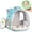Green, variant on 2-Pack Guinea Pig Carrier and Burrowing Bed, Portable Small Animal Cage with Clear Window, Plush and Fluffy Hideaway Pet Bed for Piggies, Hamster