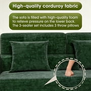 89.76 Modular Sectional Sofa, No Assembly Required Cloud Couch with Deep Seat, Modern Boneless Floor Sofa, Comfy Oversized Bean Bag Couch for Living Room, Bedroom, Apartment Green