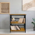 thumbnail image 6 of Casual Home Montego 3-Shelf Bookcase, Antique Walnut/Black, 6 of 11