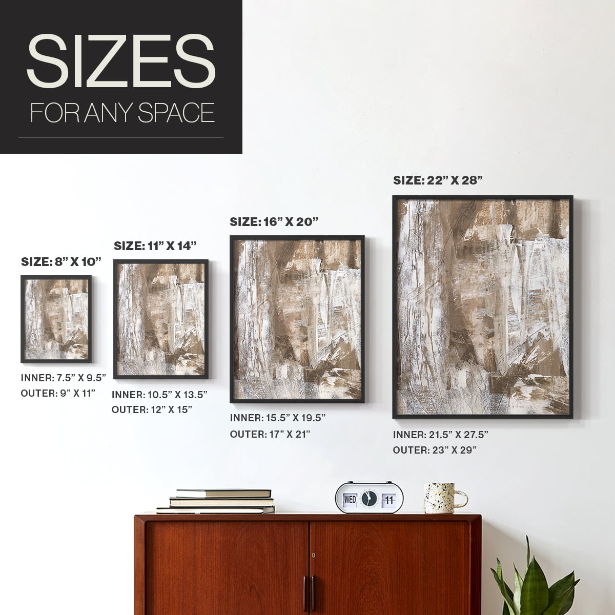 Bronzed I Framed Print in Black Solid Wood Framed Print No Nail Hanging