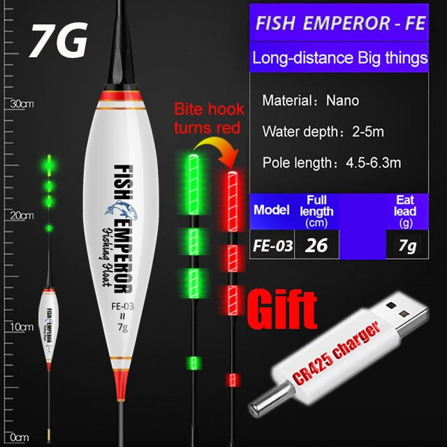 Galleggianti Da Pesca Luminosi THKFISH - 5 Pezzi EVA + 10 Luci | Pesca Notturna, 10g/20g/30g - Foto 7