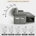 thumbnail image 5 of TiramisuBest 117'' Modular Sectional Sofa, Convertible Sleeper Sofa Bed with Pull Out Couch, Corduroy U Shaped Sectional Couches with Storage Chaise for Living Room Bedroom (Light Grey), 5 of 7