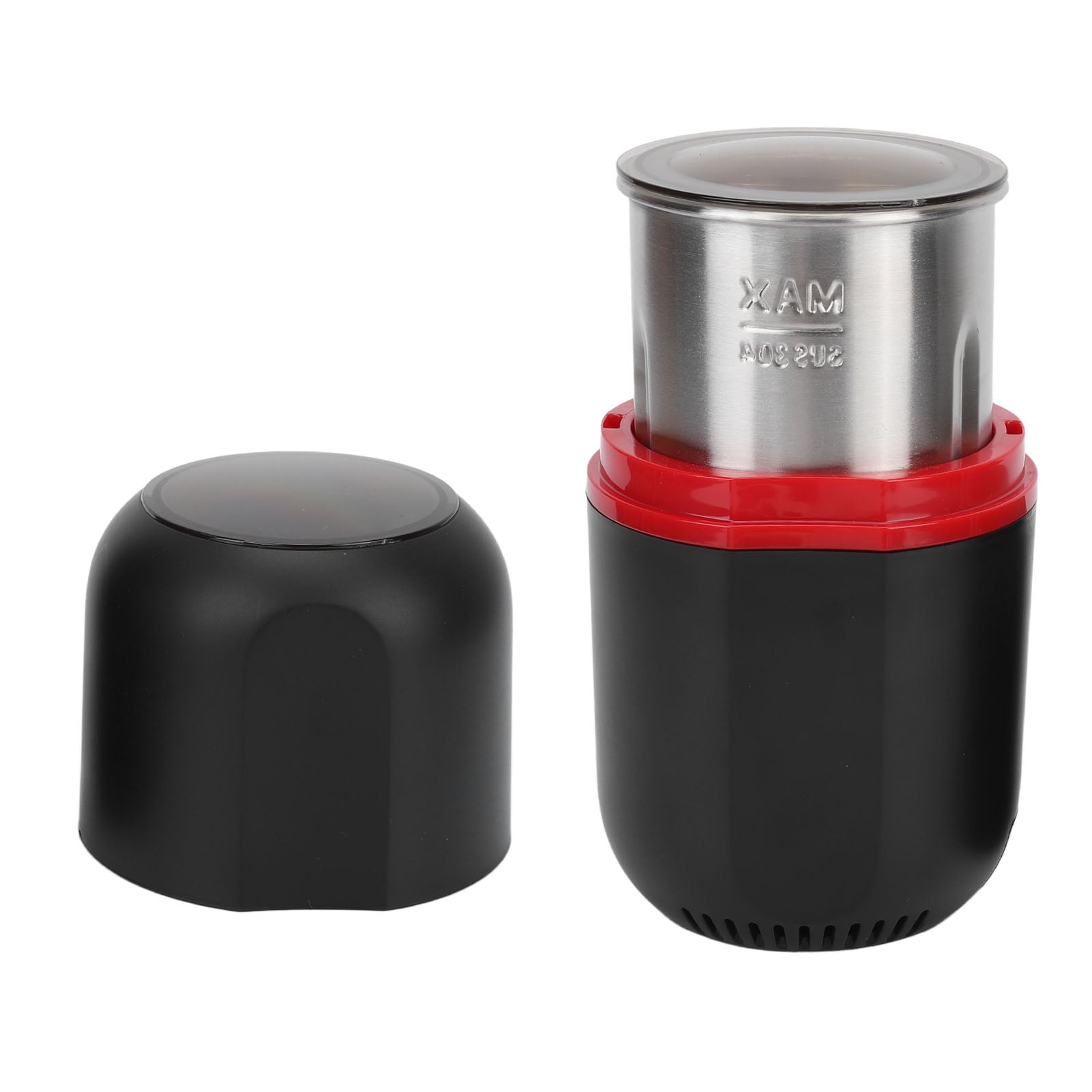 Coffee Grinder, Fine Powder Black Electric Pill Crusher Labor Saving Multipurpose For Office For