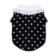thumbnail image 3 of Ropa para perros, linda camiseta con lazo de encaje con lunares, negra y blanca, fina, para cachorros, camiseta para perros pequeños, ropa para mascotas de dos patas, 3 of 5