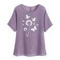 thumbnail image 6 of Riecok Kid Shirts for Girl 7 Crewneck Shirt Kids Clothes Toddler Kids Boy 2025 Comfortable Lightweight Trendy Outfits Blouses Top Summer L Purple, 6 of 8