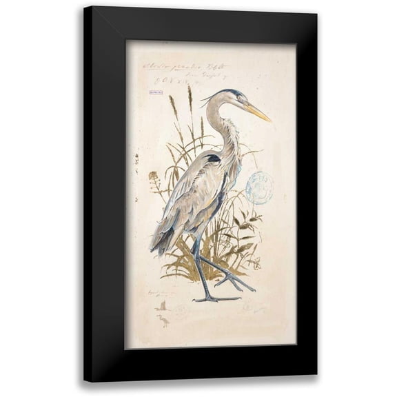 Barrett, Chad 10x14 Black Modern Framed Museum Art Print Titled - Great Blue Heron
