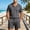 Gray men matching sets summer a1, variant on Cagogo Men's 2 Piece Outfits V Neck Short Sleeve T Shirt Elastic Waist Shorts Summer Casual Lounge Matching Sets Solid Basic Tracksuit Travel, Sky Blue L