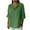 Green, variant on Wyobmus Linen Shirt for Women Button Shirts 3/4 Sleeve Cotton Collared V Neck Solid Casual Blouses With Pocket Black