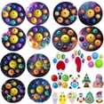 thumbnail image 3 of LLavero de juguete sensorial Fidget para niños, tablero antiestrés de ocho planetas, Simple hoyuelo Pop, alivio del estrés, autismo, ansiedad3925, 3 of 4