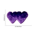 thumbnail image 2 of SIYTUAU Valentines Day Fluffy Rugs For Bedroom Washable Living Room Rug Heart Shaped Bedside Non Slide Carpet Mats Home Decoration Purple, 2 of 7