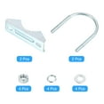 thumbnail image 3 of Uxcell 2 Pack Antenna Mast Cross-Over Bracket Kit U-Bolt Clamp V Jaw Bracket M6x52x75mm, 3 of 6