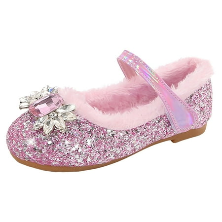 

Youmylove Children Shoes Comfortable Plus Soles Warm Shoes Fashion Princess Casual Flat Shoes With Diamonds Child Leisure Footwear Walking