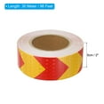 thumbnail image 2 of Uxcell Reflective Tape, 2"x98 Ft Waterproof Reflective Tape Warning Safety Tape Reflector for Trucks, Arrow Yellow Red, 2 of 6