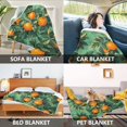 thumbnail image 2 of Yayeee Throw Blanket for Couch Soft Warm 60" x 80" Sofa Chair Bed Decoration, Orange Tree Pattern, 2 of 7