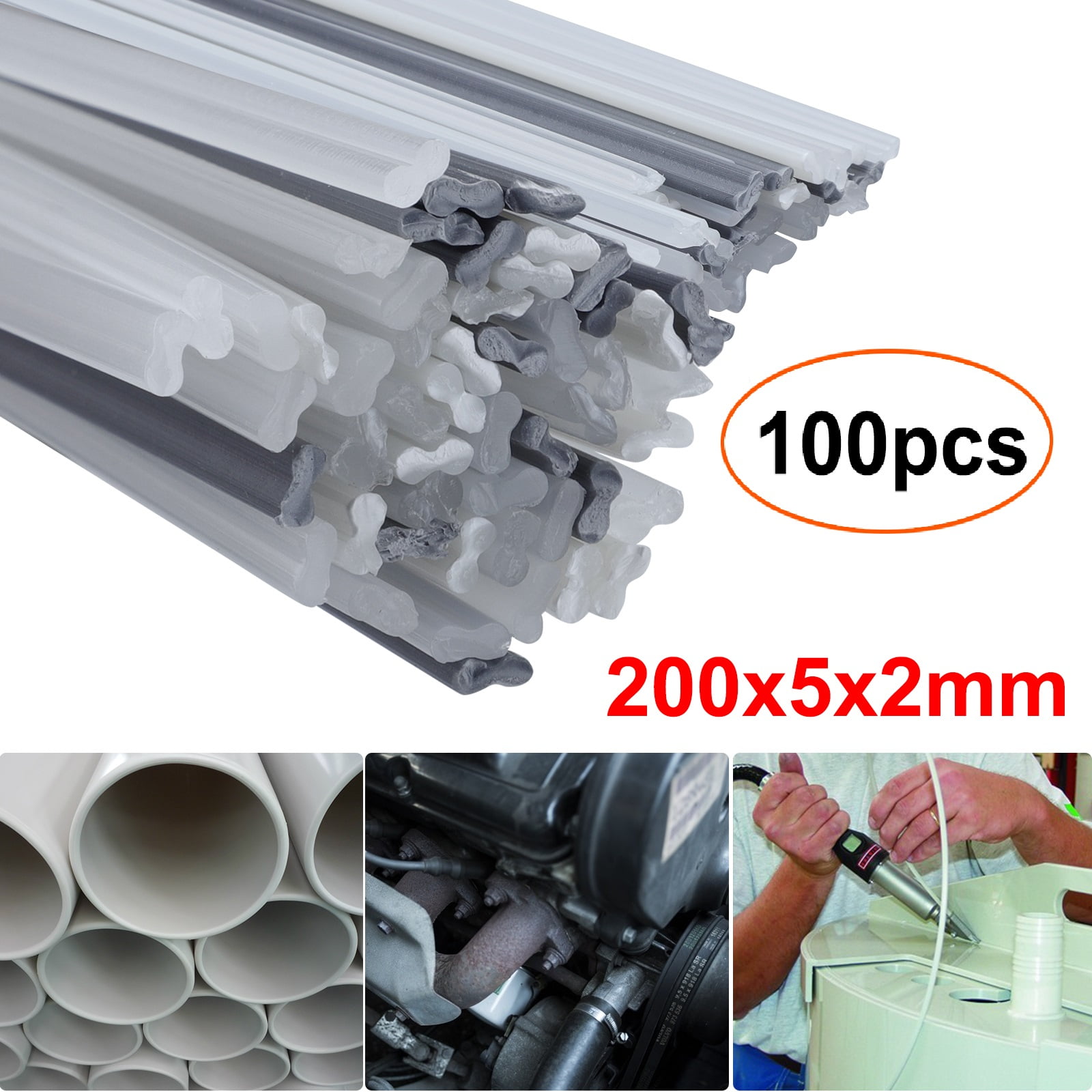 New 40pcs Plastic Welding Rods ABS//PP//PVC//PE Welding Sticks For Gun Welder Strip