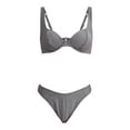 thumbnail image 5 of No Boundaries Women's Lurex Thread Underwire Swim Top, Sizes XXS - XXL, 5 of 5