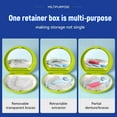 thumbnail image 3 of GHSDFBB Orthodontic Retainer Case with Mirror Mouthguard Container, Denture Case Retainer Holder Denture Holder Case Small with Magnetic Closure and Silicone Textured Liner-Yellow, 3 of 7