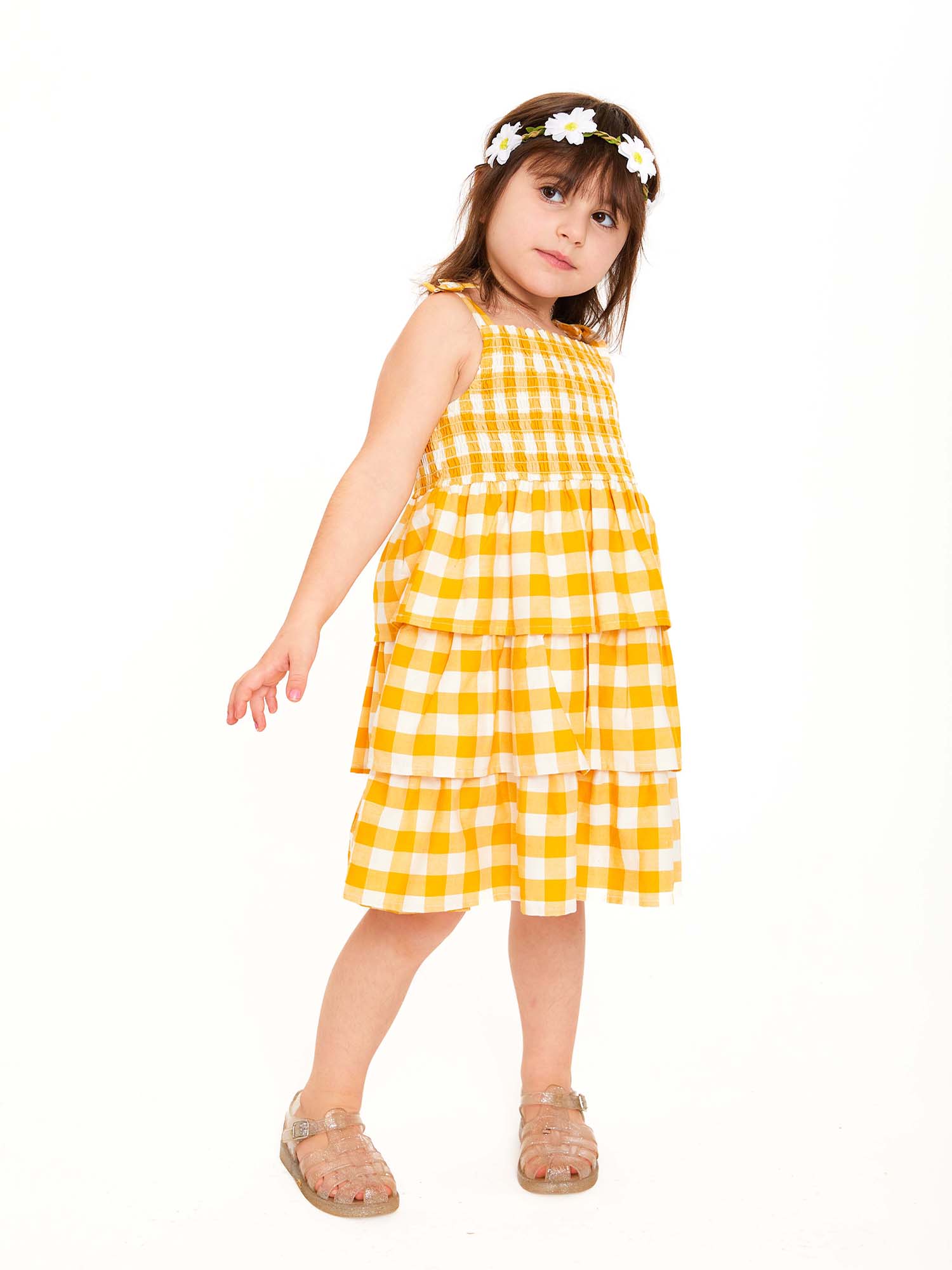 Wonder Nation Baby and Toddler Girls Sleeveless Smocked Dress, Sizes 12M-5T