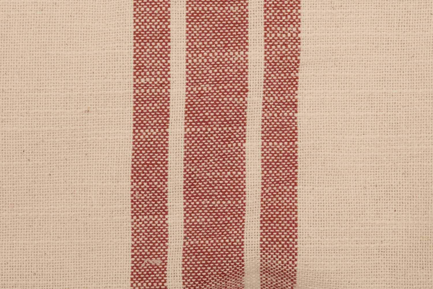 Piper Classics Market Place Red Grain Sack Stripe King Duvet Cover, Cotton