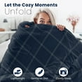 thumbnail image 4 of Martex 3-Piece Full/Queen Reversible Comforter Set | Super Soft Lightweight | Navy Check, 4 of 9