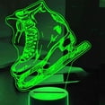 thumbnail image 5 of YSTIAN 3D Ice Skate Shoes Night Light Lamp Illusion 16 Color Changing Table Desk Decoration Lamps Gift with Acrylic Flat ABS Base USB Cable Toy, 5 of 5