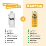 (12 pack) Caliwater Organic Cactus Water, Pineapple, Single Can, Coconut Water Alternative, 12 fl oz, Crisp