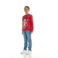 thumbnail image 4 of Sezzit Boys’ Christmas Sweatshirt – Clasic Cozy Xmas Fleece Pullover with Festive Holiday Graphics – Red Reindeer -Size 8, 4 of 7