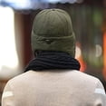thumbnail image 3 of Winter Trapper Hat, IC ICLOVER Unisex Ushanka Hunting Hat Russian Trooper Ear Flap Chin Strap Hat with Windproof Mask-Keep Warm in Cold Weather-Dark Green, 3 of 10